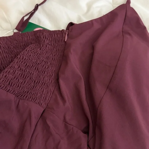 HALARA Amaranth Sleeveless Women's Dress - High Low - Small - burgundy - Picture 10 of 10